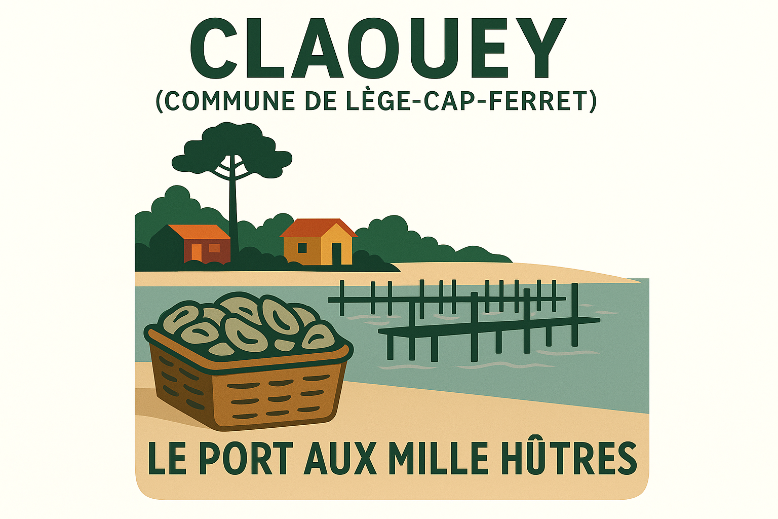 Claouey (commune de Lège-Cap-Ferret) – Le port aux mille huîtres
